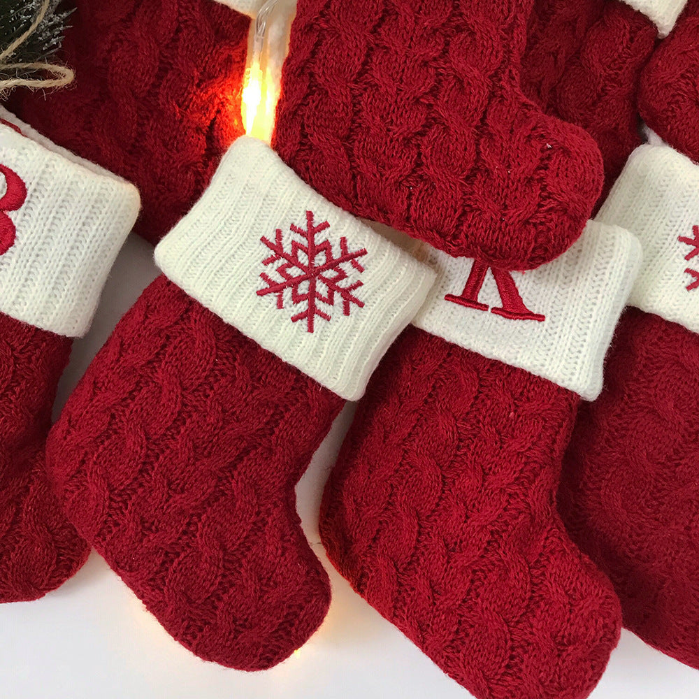 Monogrammed Holiday Knit Stockings