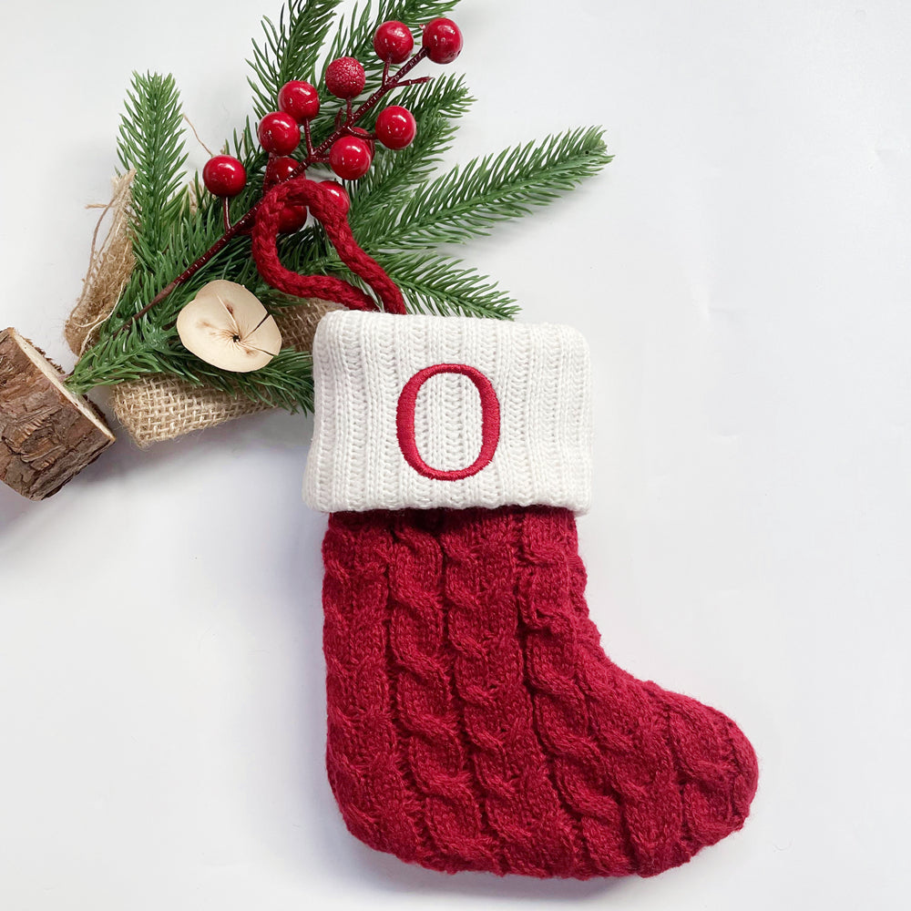 Monogrammed Holiday Knit Stockings
