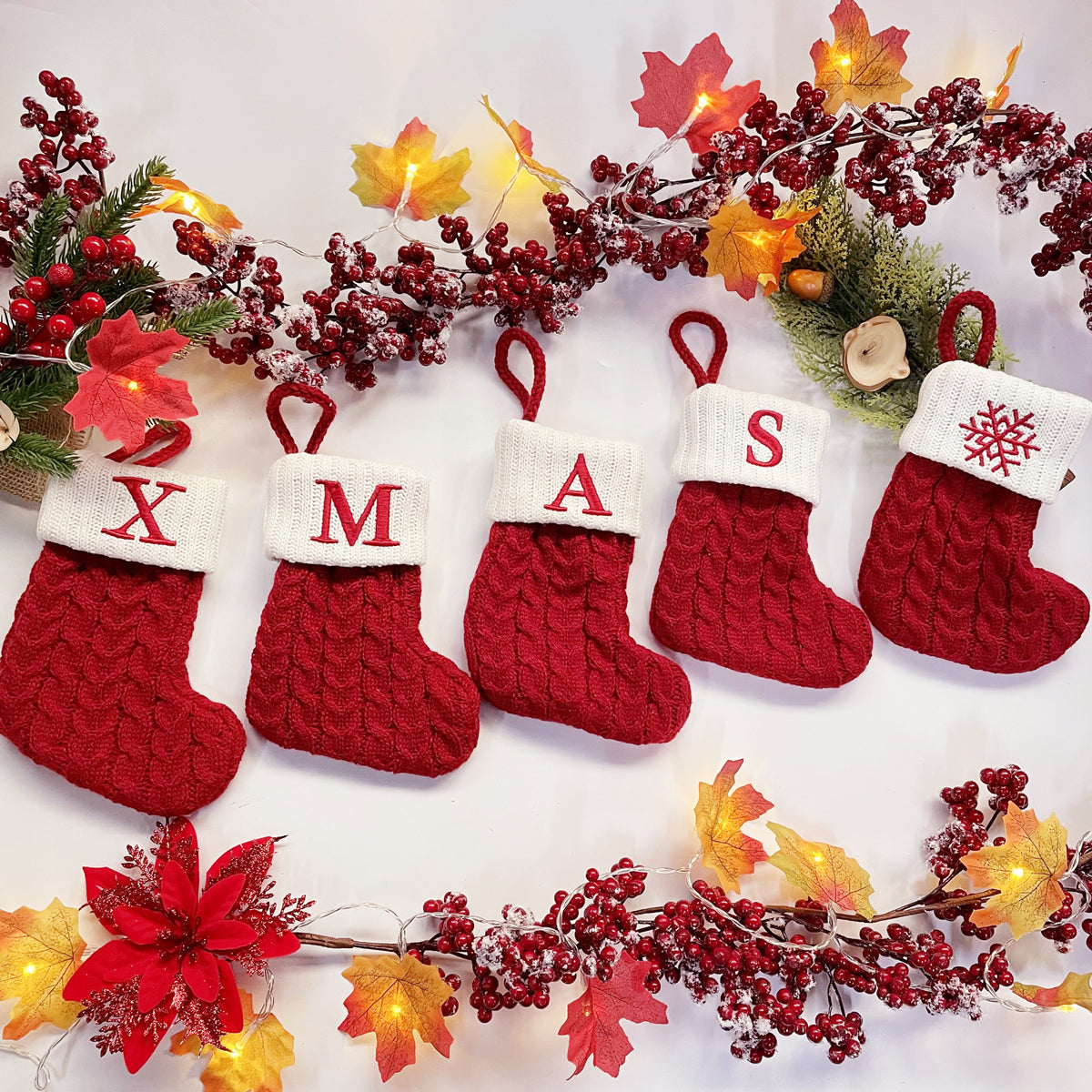 Monogrammed Holiday Knit Stockings