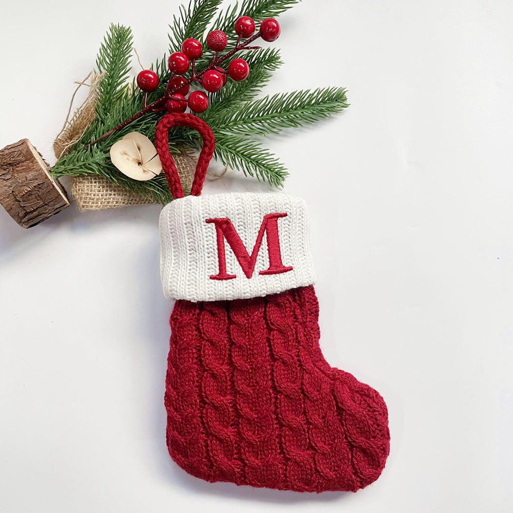 Monogrammed Holiday Knit Stockings