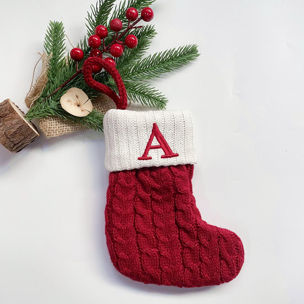 Monogrammed Holiday Knit Stockings