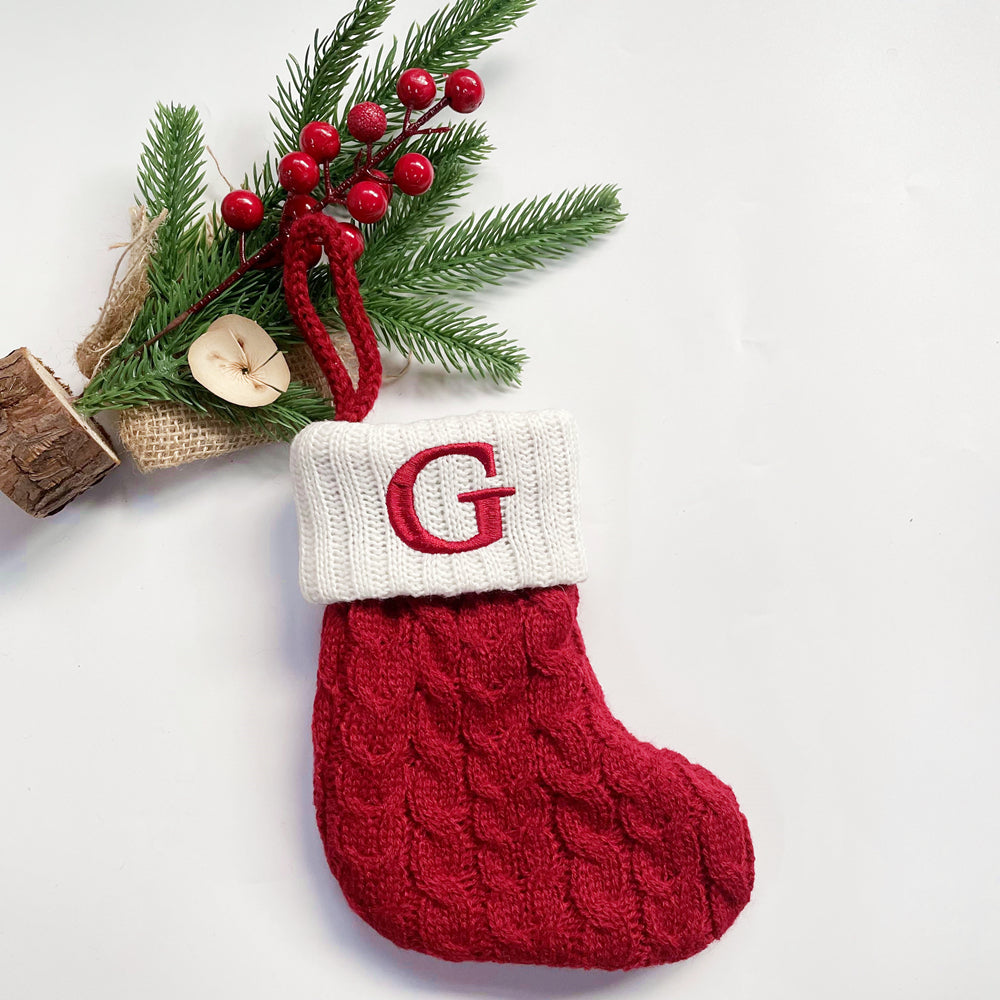 Monogrammed Holiday Knit Stockings