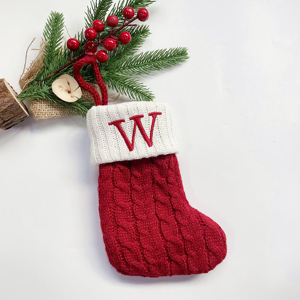Monogrammed Holiday Knit Stockings
