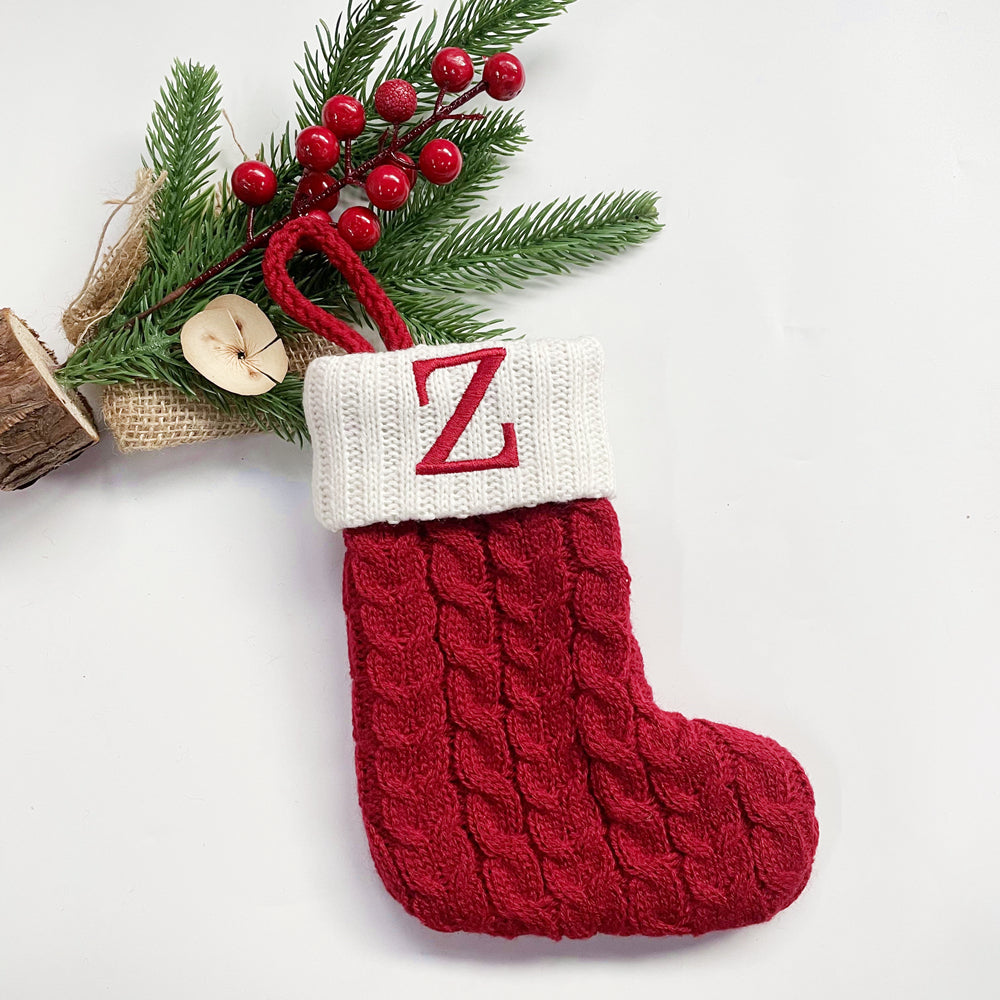 Monogrammed Holiday Knit Stockings