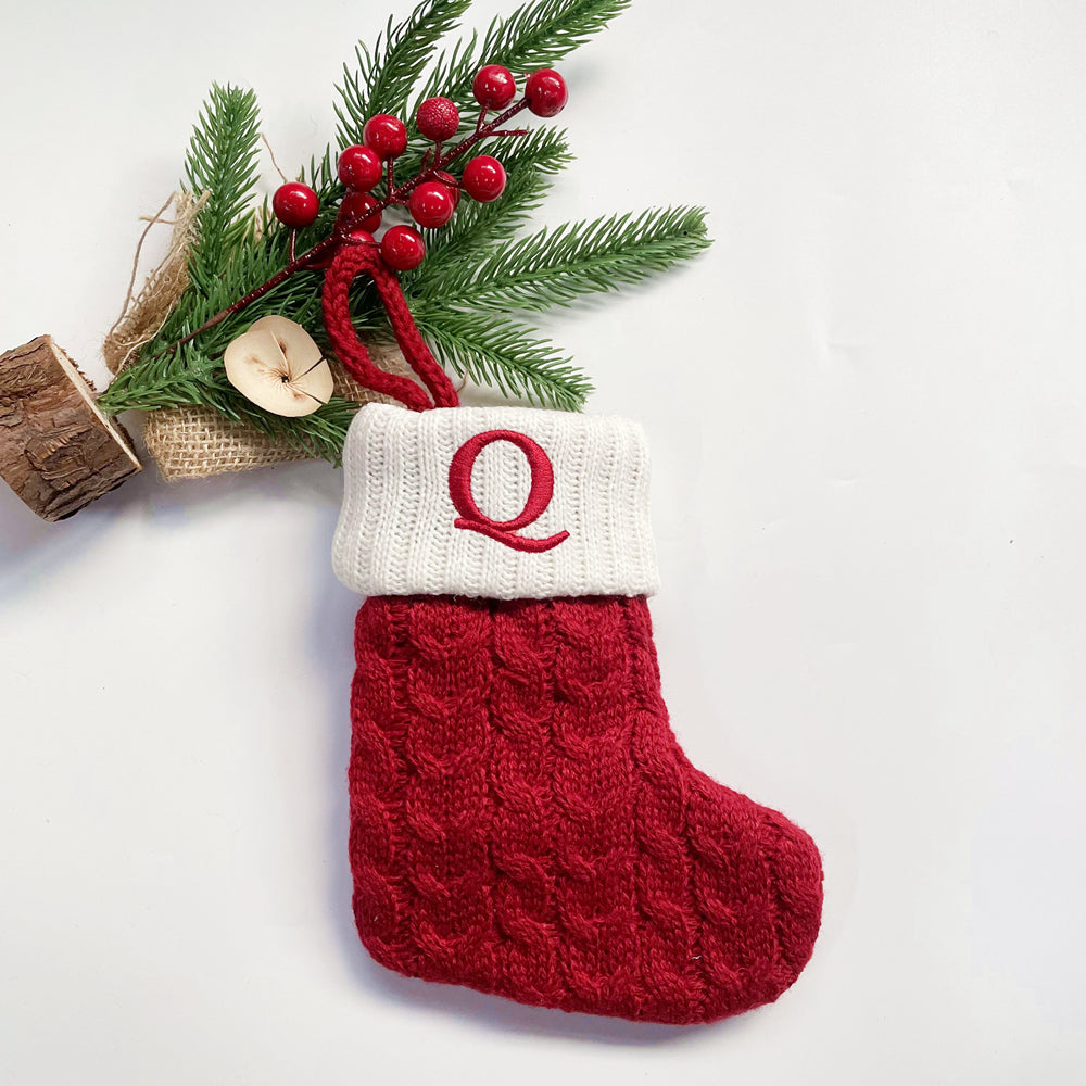 Monogrammed Holiday Knit Stockings