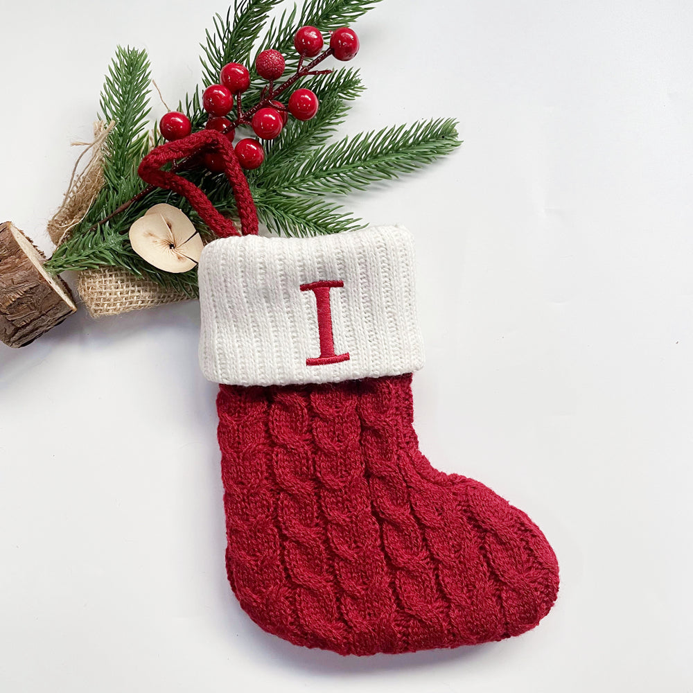 Monogrammed Holiday Knit Stockings