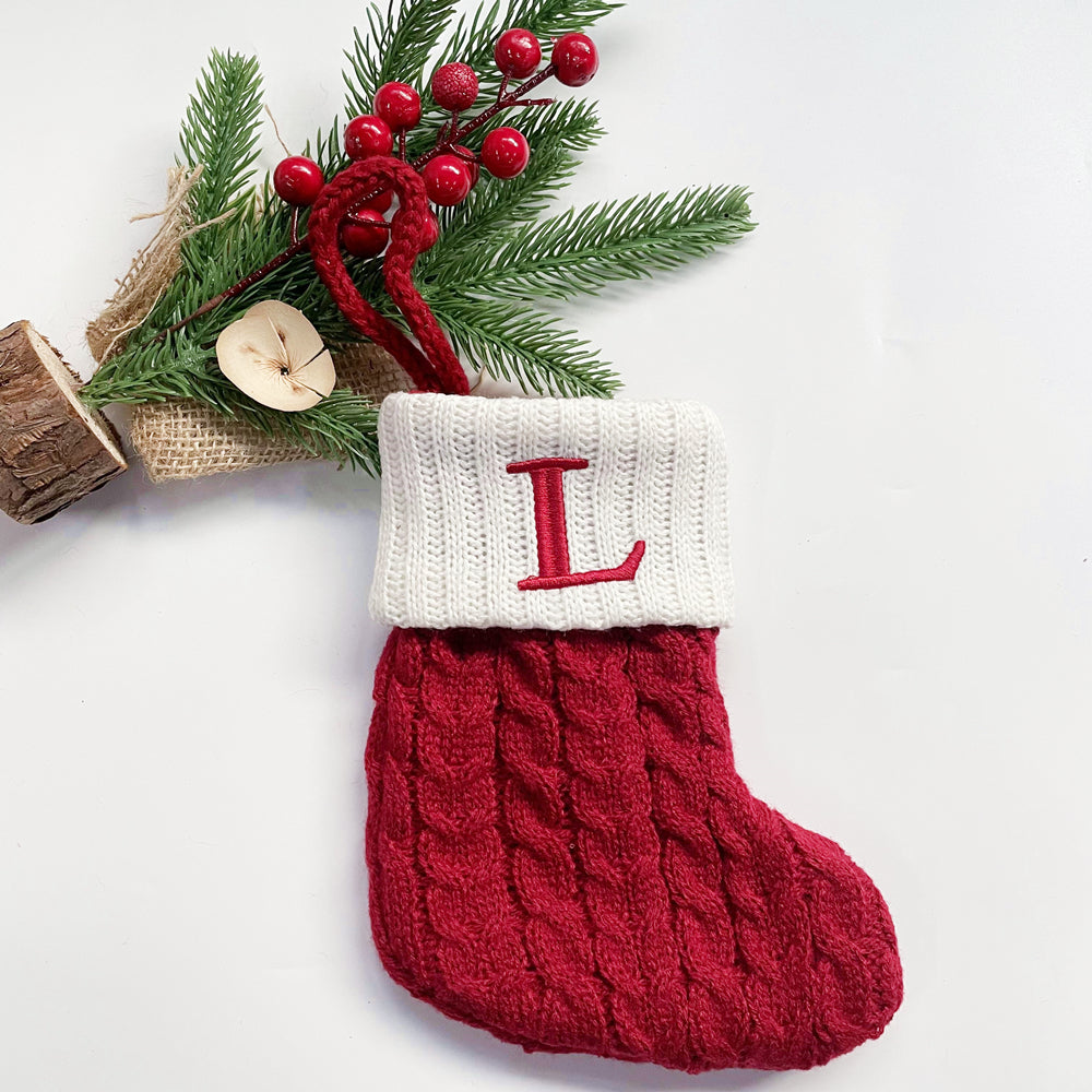 Monogrammed Holiday Knit Stockings