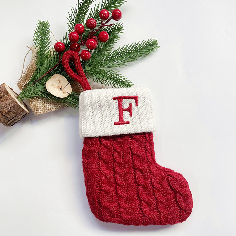 Monogrammed Holiday Knit Stockings