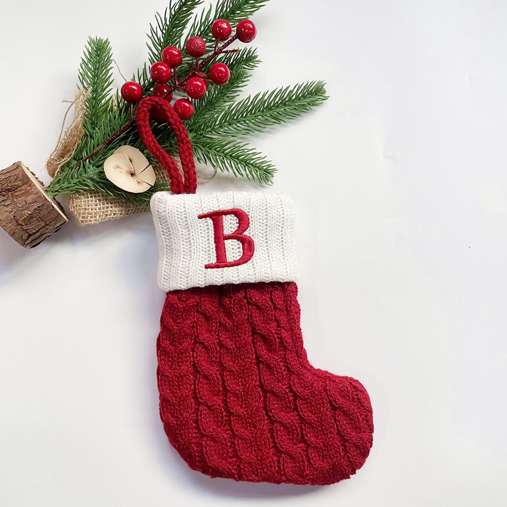 Monogrammed Holiday Knit Stockings