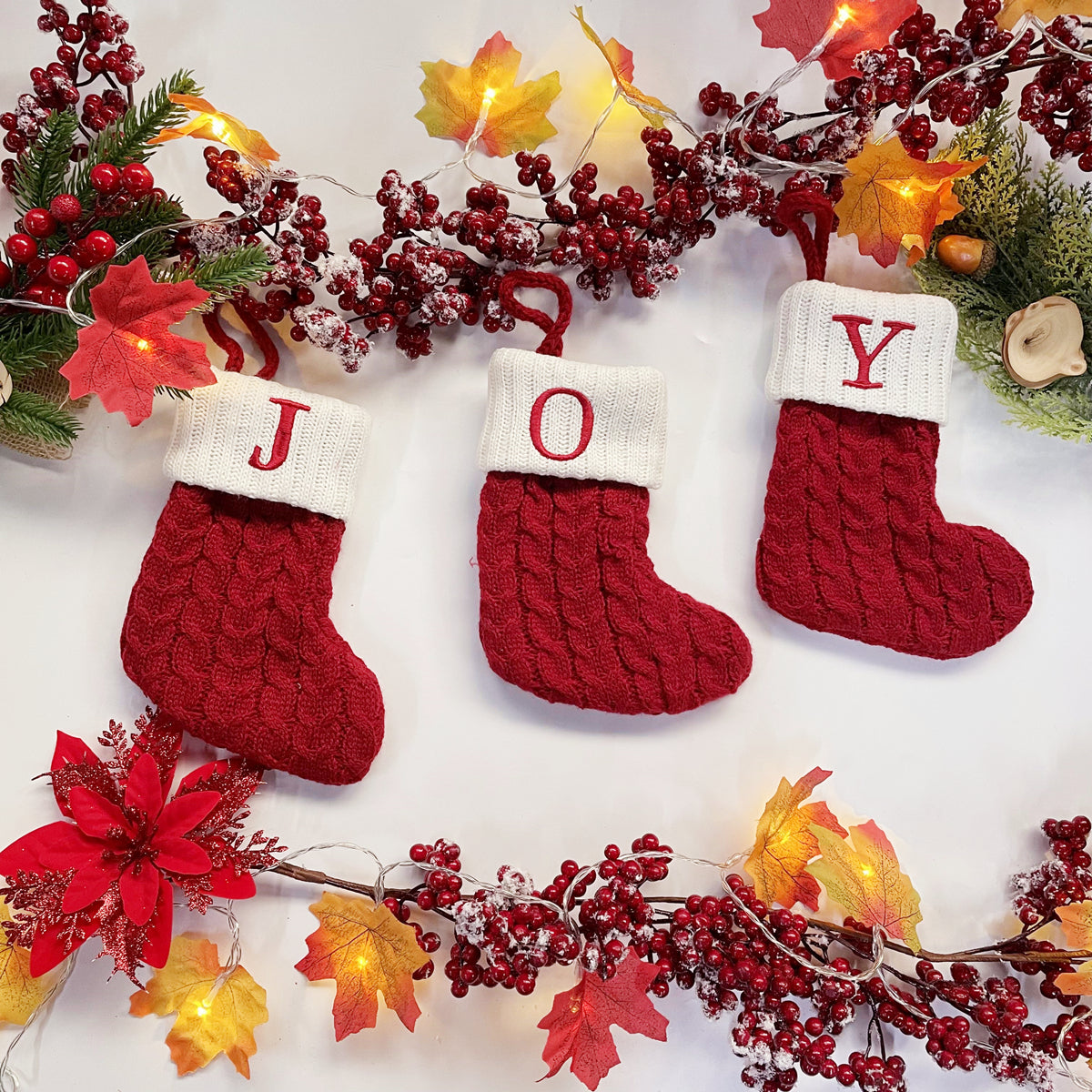 Monogrammed Holiday Knit Stockings