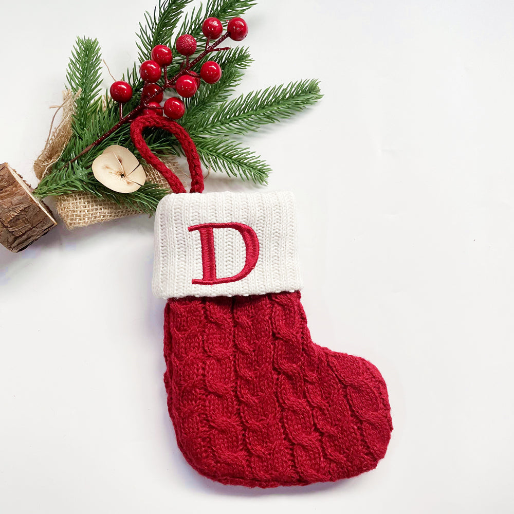 Monogrammed Holiday Knit Stockings