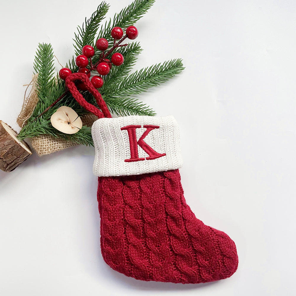 Monogrammed Holiday Knit Stockings
