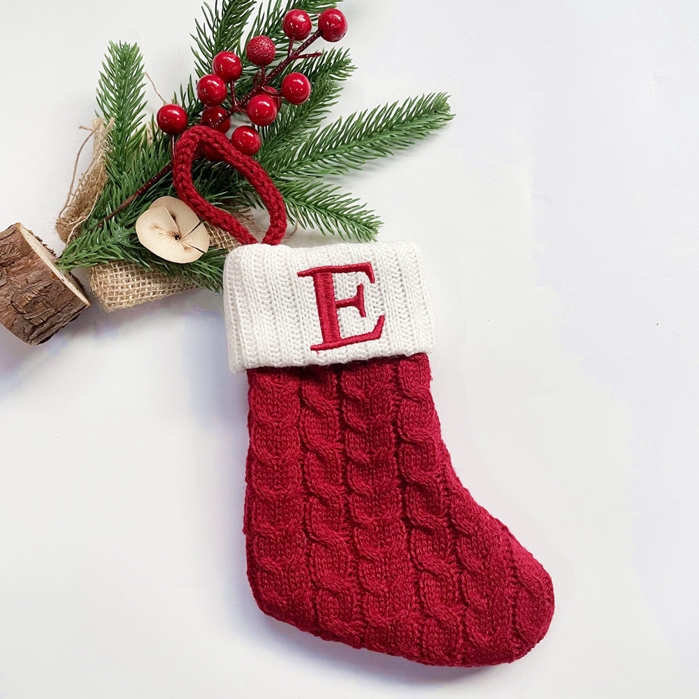 Monogrammed Holiday Knit Stockings