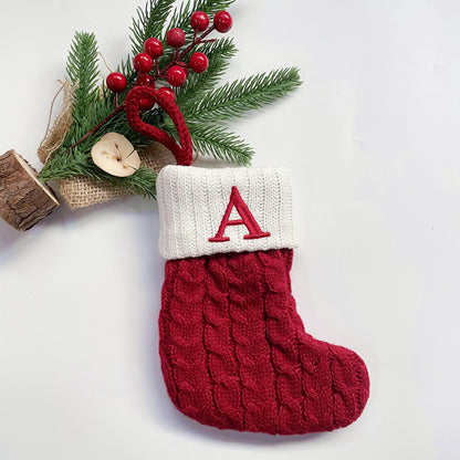Monogrammed Holiday Knit Stockings