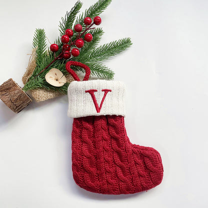Monogrammed Holiday Knit Stockings