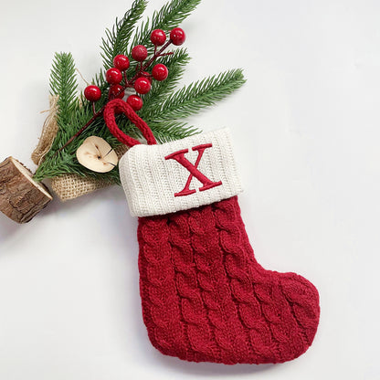 Monogrammed Holiday Knit Stockings