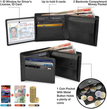 Secure Slim Leather RFID Men's Wallet