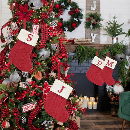 Monogrammed Holiday Knit Stockings